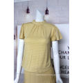 Yellow Blouse With Round Neck For Ladies